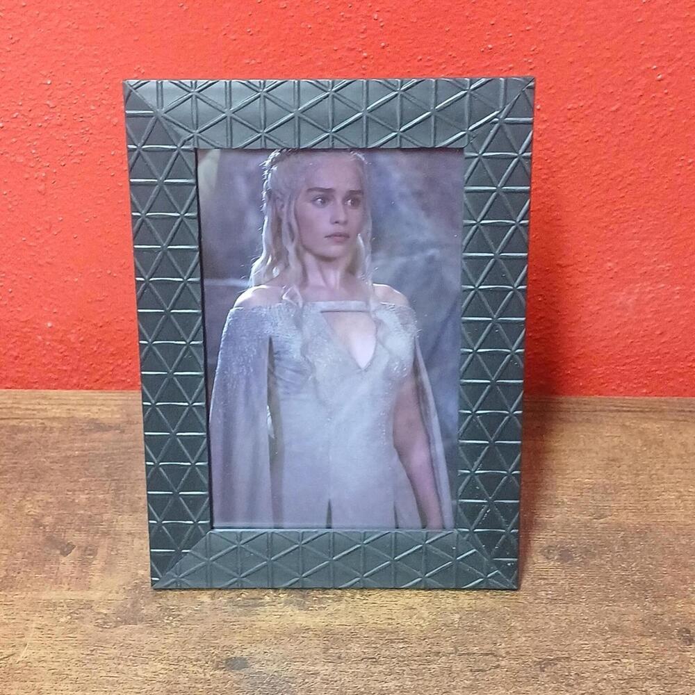Framed Game of Thrones GoT Meme Print, 5.5x7.5" Daenerys Targaryen Silver Dress